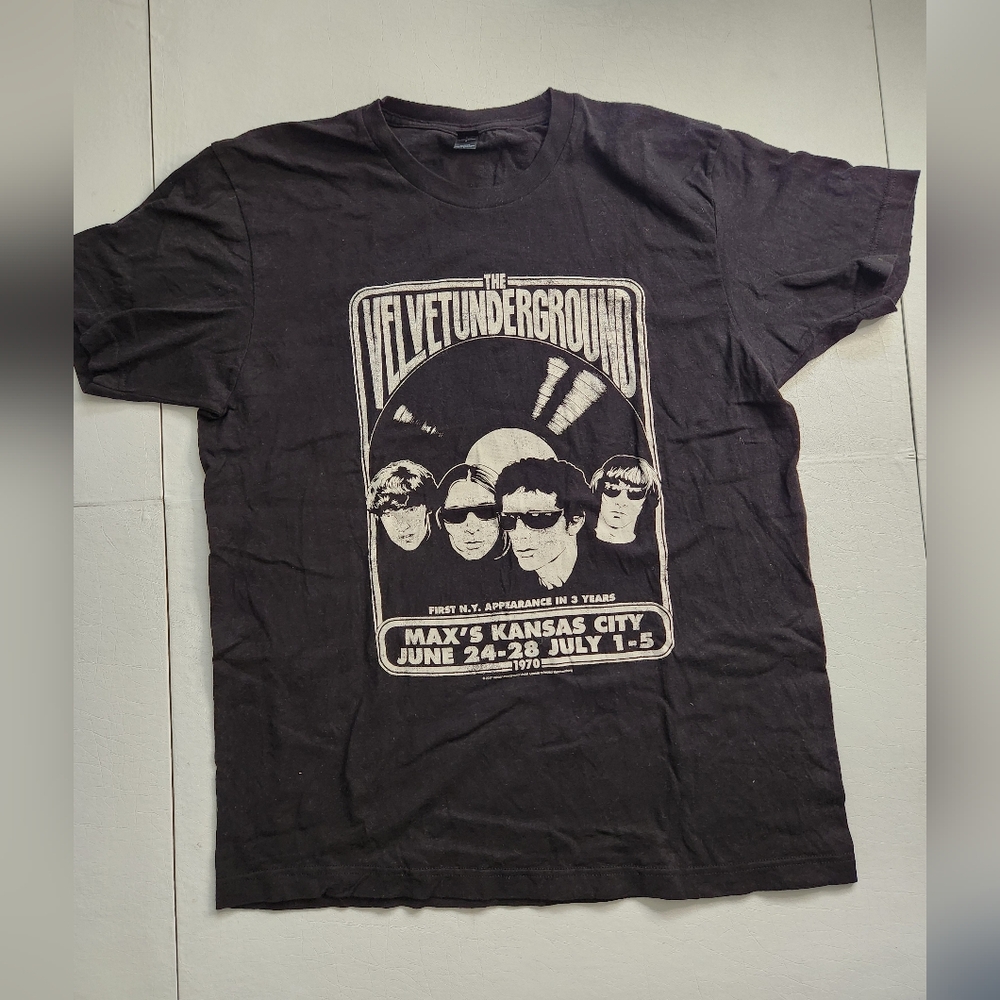 Underground Black Short Sleeve Tee Retro Graphic